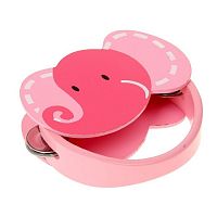 Игрушка музыкальная Бубен "Розовый слон"