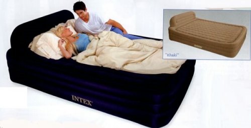 Intex Кровать надувная QUEEN 178*249*76 см с изголовьем