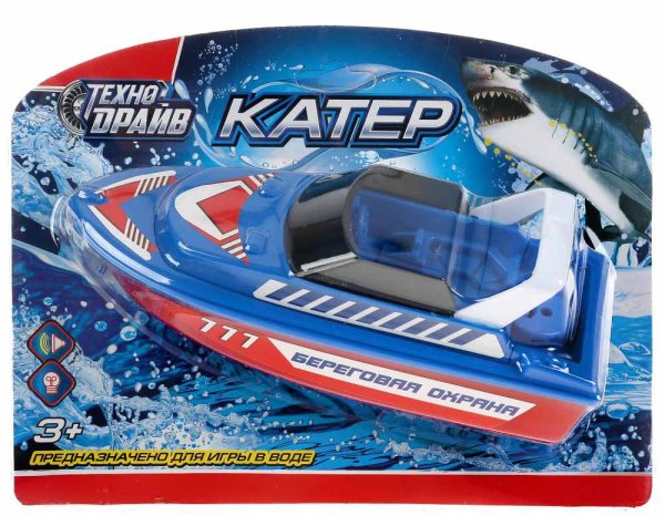 Технодрайв Игрушка «Катер. Береговая охрана» / цвет синий-красный