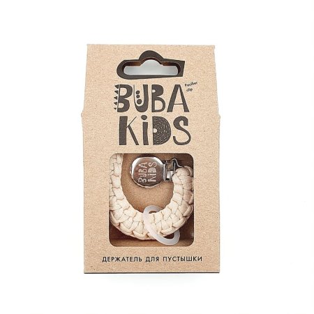 BUBA KIDS Плетеный держатель для пустышек /цвет Ваниль