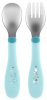 Chicco Набор столовых приборов Metal Cutlery / цвет голубой