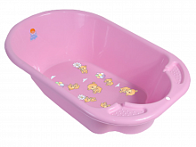 Ванночка детская Дельфин с дизайном Bears / розовый