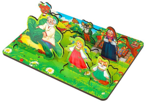 Буратино Деревянная рамка-вкладыш "Репка"