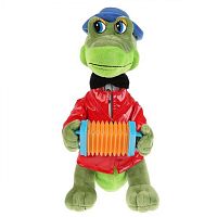 Мульти-Пульти Музыкальная мягкая игрушка Крокодил Гена с аккордеоном / цвет зеленый					