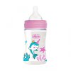 Chicco Бутылочка Well-Being Girl с силиконовой соской медленный поток, 150 мл / цвет розовый