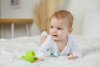 Roxi Kids Силиконовый прорезыватель Mushroom с держателем в футляре / цвет салатовый