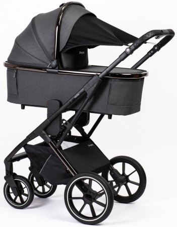 Коляска Peppy Tecla 2в1 Shadow Antrazit Chrome Edition  (графит)