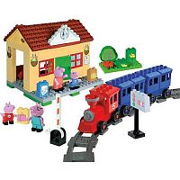 игрушка Конструктор железнодорожная станция Peppa Pig, 95 деталей