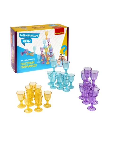 Развивающие игры Bondibon «ПОСТРОЙ ПИРАМИДУ», BOX