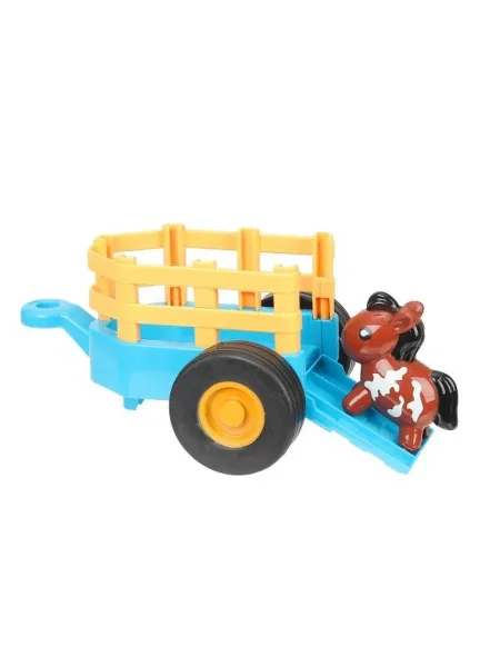 Умка Каталка С ПРИЦЕПОМ + лошадка 20 песен,фраз, звуков СИНИЙ ТРАКТОР в кор. ,в кор.24шт