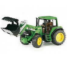 Трактор с ковшом John Deere 6920 зеленый