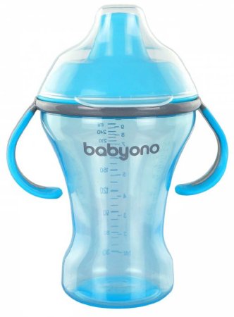 BabyOno Поильник-непроливайка с твердым носиком, 260 мл