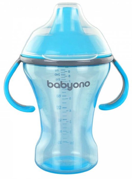 BabyOno Поильник-непроливайка с твердым носиком, 260 мл