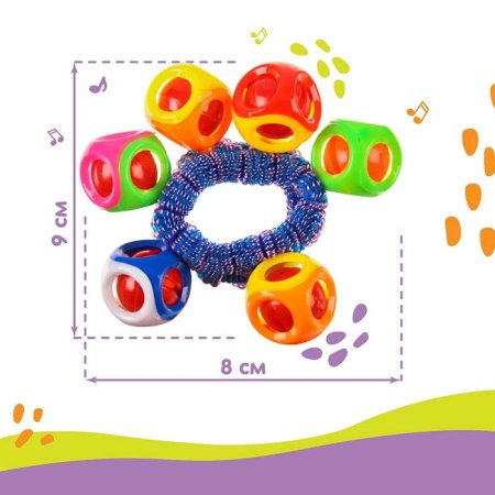 Крошка Я Погремушка-браслет «На ручку», 5 бубенчиков