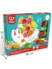 Hape игрушка развивающая "Малышам" Собираем урожай с Зайкой, 2в1 (шнуровка и игра-балансир)