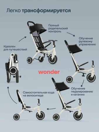 (м)Трехколес.склад.велос.SmarTrike Wonder  (5800501 Moonlight off white)