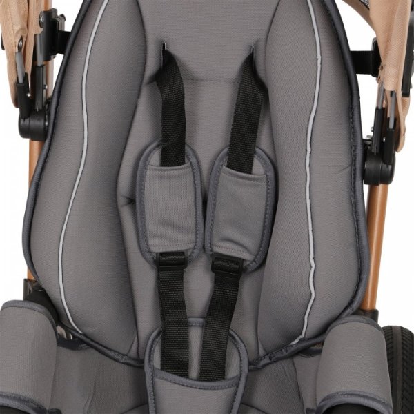 Moby kids Велосипед-коляска Stroller trike Air Car / цвет кофе с молоком, рама золотой металлик