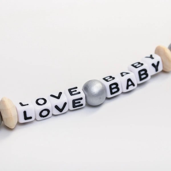 Mum&Baby Держатель для пустышки "Love Baby" деревянный