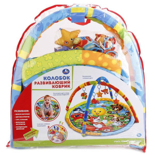 "Умка" Развивающий детский коврик Колобок с мягкими игрушками