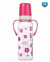 Canpol Бутылочка тритановая (BPA 0%) с ручками с силиконовой соской / 250 мл.