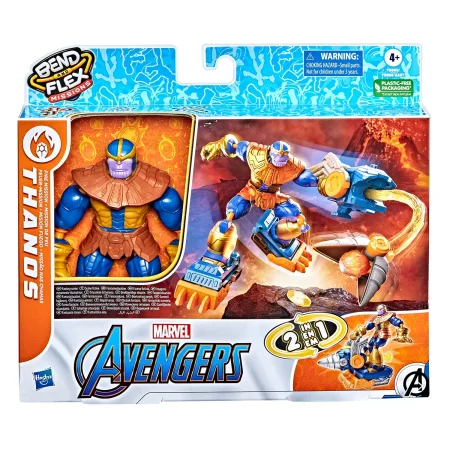 1Тoy Набор игровой Marvel Бенди Танос и транспорт / цвет синий, оранжевый
