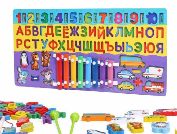 Лесная мастерская Логический центр 6 в 1 "Забава"