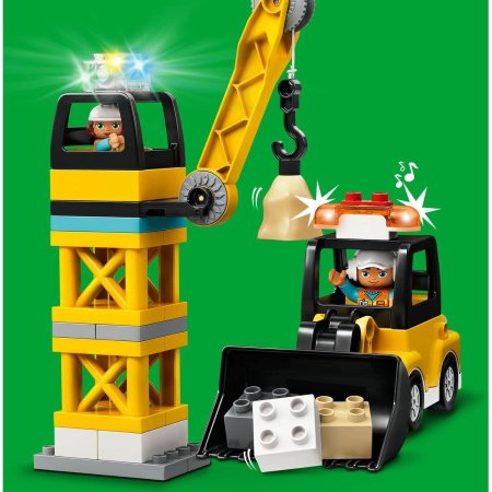 LEGO DUPLO Конструктор "Башенный кран на стройке" 123 детали