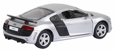 Автопанорама Инерционная металлическая машинка Audi R8 GT / цвет серебро