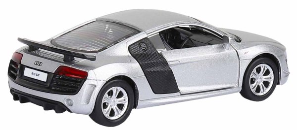 Автопанорама Инерционная металлическая машинка Audi R8 GT / цвет серебро