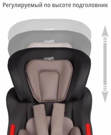Siger Автокресло "Космо" (9-36 кг) / цвет антрацитово-серый люкс