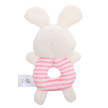 Крошка Я игрушка "Развивающая погремушка" заяц, цвет белый SL-07126A 10487619