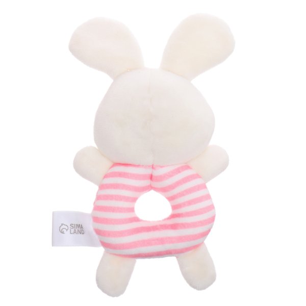 Крошка Я игрушка "Развивающая погремушка" заяц, цвет белый SL-07126A 10487619