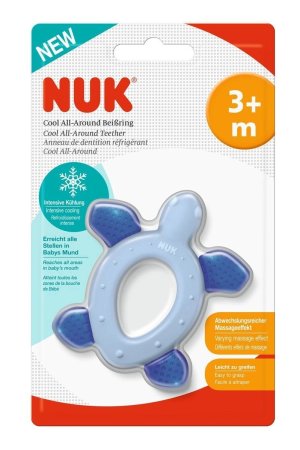 NUK Прорезыватель многосторонний охлаждающий "Черепашка"/ цвет голубой