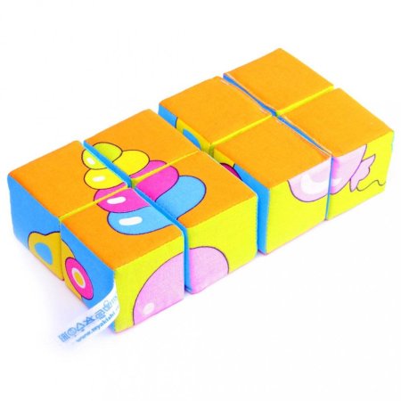 "Мякиши"  Кубики "Собери картинку"(Предметы) / 8 кубиков