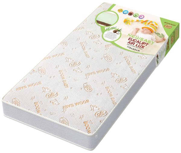 Boom Baby NB-10/3D Матрас NewBaby Eucalipt Air Lux, 119х60, трикотаж, 3-D сетка