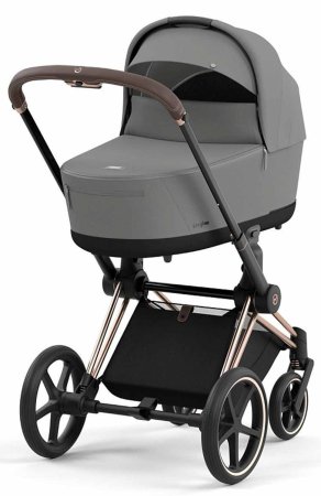 Cybex Коляска 2 в 1 Priam IV Rosegold / цвет Mirage Grey (серый), рама розовое золото