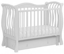 Кроватка для новорожденного Маргаритка БИ 08 Лель маятник / белый