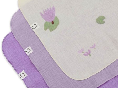 Buba Kids Платочки муслиновые / цвет Кувшинка лиловая, сирень, ирис