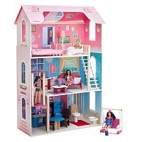 Paremo Кукольный домик Муза (с мебелью) / цвет розовый					