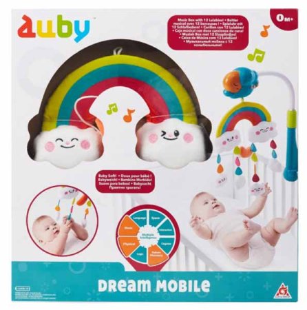 Auby Мобиль музыкальный на кроватку, звук