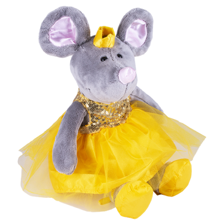 Softoy Игрушка Мышь в желтом платье, 36 см S880/20