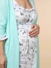 Hunny mammy Комплект для беременных и кормящих 10520, размер 170,176- 88-94 / цвет светло-зеленый - серый