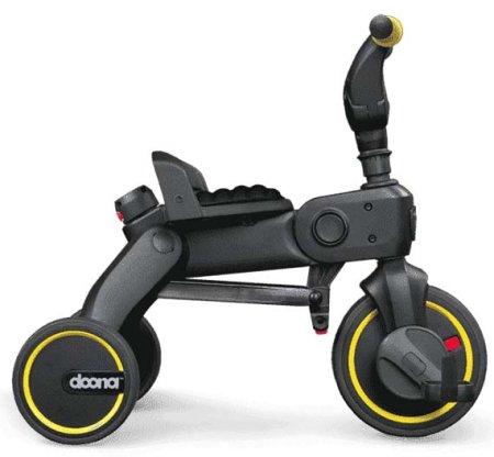 Doona Трехколесный складной велосипед Liki Trike S5 / цвет Nitro Black (черный)