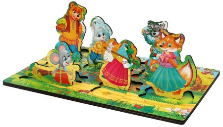 Буратино Деревянная рамка-вкладыш "Теремок"