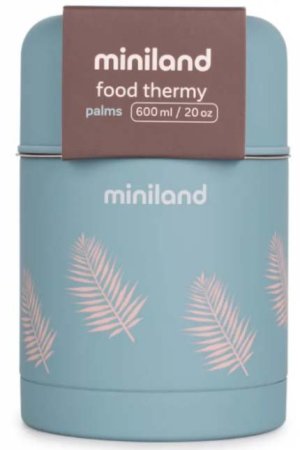 Miniland Термос для еды Terra Thermos, 600 мл / цвет бирюзовый-пальмы