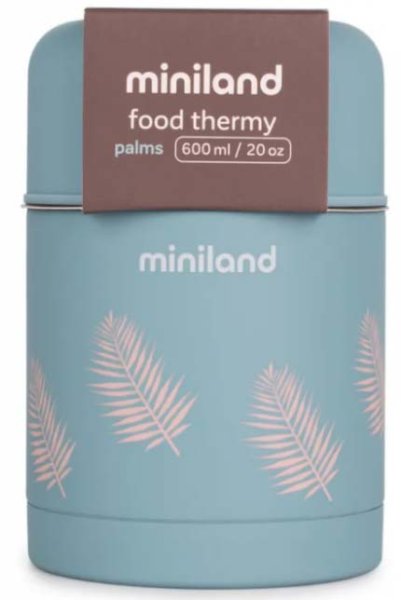 Miniland Термос для еды Terra Thermos, 600 мл / цвет бирюзовый-пальмы