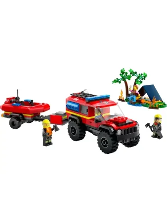 Конструктор LEGO City «Пожарная машина 4×4 со спасательной лодкой» 4x4 Fire Truck with Rescue Boat