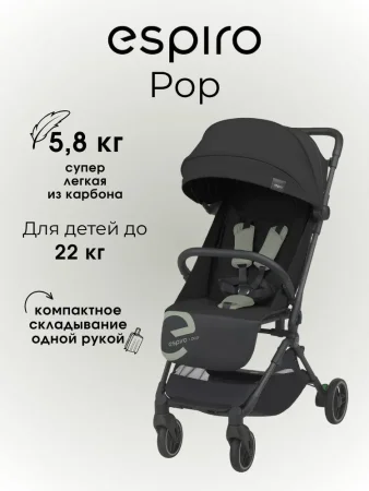 POP Детская коляска, прогулка (10 Черная)