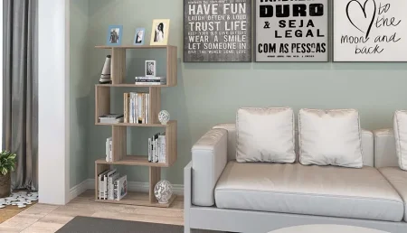 Polini Home Стеллаж фигурный Smart, 4 секции / цвет дуб