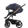 Bebetto Детская коляска 2 в 1 Torino Si / цвет черный (экокожа+ткань) / SI01 gold / рама золотая